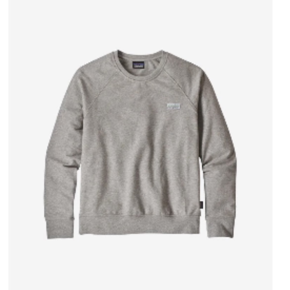Patagonia Pastel P-6 Label Ahnya Crew Sweatshirt Gray Logo Pullover Crewneck Med